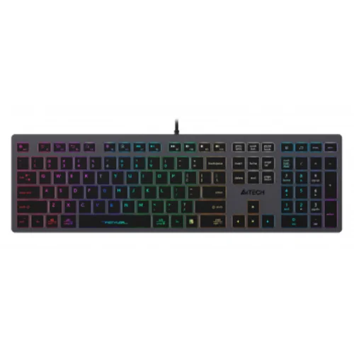 Клавиатура A4Tech Fstyler FX60 серый USB slim LED (FX60 GREY / NEON)